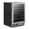 23.4 in. Stainless Steel, Glass-Door Built-In Refrigerator and Beverage Cooler, 5 Cu. ft