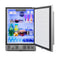 23.4 in. Stainless Steel, Solid-Door Built-In Refrigerator and Beverage Cooler, 5 Cu. ft