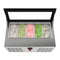 39 in. 5-Pan Countertop Ice Cream Display Freezer with Glass Top in Stainless-Steel