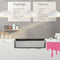 39 in. 5-Pan Countertop Ice Cream Display Freezer with Glass Top in Stainless-Steel
