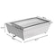 31 in. Countertop Ice Cream Display case with 4 Pans and Glass Sneeze Guard in Stainless-Steel