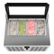 32 in. 4-Pan Countertop Ice Cream Display Freezer with Curved Glass Top in Stainless-Steel