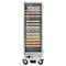 33 in. Commercial Non-Insulated Heated Holding Cabinet with 36-Pan Capacity and Glass Door in Silver