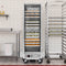 33 in. Commercial Non-Insulated Heated Holding Cabinet with 36-Pan Capacity and Glass Door in Silver