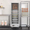 33 in. Commercial Non-Insulated Heated Holding Cabinet with Wire Racks and Glass Door in Silver