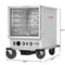 33 in. Commercial Half Size Non-Insulated 12-Pan Holding Cabinet with Wire Racks and Solid Dutch Doors in Silver