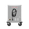 33 in. Commercial Half Size Non-Insulated 12-Pan Holding Cabinet with Wire Racks and Solid Dutch Doors in Silver