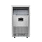 18 in. 100 lbs./24 hrs. Commercial & Residential Crescent Ice Maker with 30 lbs. of Storage Capacity in Stainless-Steel