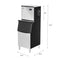 25 in. Stainless-Steel Commercial Ice Maker with Full Cube Production, 420 Lbs/24h