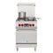 24 in. Commercial Electric Range with 4 Burners and 1 Standard Electric Oven in Stainless Steel - 208V 3-Phase