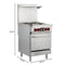 24 in. Commercial Electric Range with 4 Burners and 1 Standard Electric Oven in Stainless Steel - 208V 3-Phase