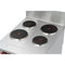 24 in. Commercial Electric Range with 4 Burners and 1 Standard Electric Oven in Stainless Steel - 208V 3-Phase