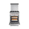 24 in. 4 Burner Commercial Natural Gas Range with Oven in Stainless-Steel
