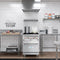 24 in. 4 Burner Commercial Natural Gas Range with Oven in Stainless-Steel