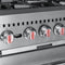 24 in. 4 Burner Commercial Natural Gas Range with Oven in Stainless-Steel