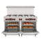 60 In. Commercial Electric Range with 10 Burners and 2 Standard Electric Ovens in Stainless Steel - 208V 3-Phase