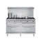 60 in. 10 Burner Commercial LP Range with Oven in Stainless-Steel