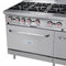 60 in. 10 Burner Commercial LP Range with Oven in Stainless-Steel