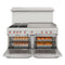 60 in. Commercial Natural Gas Range – 4 Burners, 36 in. Griddle, 2 Standard Ovens in Stainless-Steel