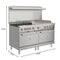 60 in. Commercial Natural Gas Range – 4 Burners, 36 in. Griddle, 2 Standard Ovens in Stainless-Steel