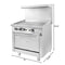 36 in. Commercial Oven with Griddle Top, 90000 BTU in Stainless-Steel