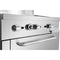 36 in. Commercial Oven with Griddle Top, 90000 BTU in Stainless-Steel