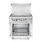 36 in. Commercial Oven with Griddle Top, 90000 BTU in Stainless-Steel