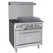36 in. 2 Burner Commercial LP Range with 24 in. Griddle in Stainless-Steel