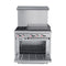36 in. 2 Burner Commercial Natural Gas Range with 24 in. Griddle in Stainless-Steel