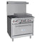 36 in. 2 Burner Commercial Natural Gas Range with 24 in. Griddle in Stainless-Steel