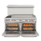 60 in. Dual Oven Commercial Range with 48 in. Griddle and 2 Burners in Stainless-Steel