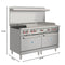 60 in. Dual Oven Commercial Range with 48 in. Griddle and 2 Burners in Stainless-Steel
