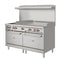 60 in. Dual Oven Commercial Range with 48 in. Griddle and 2 Burners in Stainless-Steel