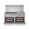 60 in. 6 Burner Commercial Natural Gas Range with 24 in. Griddle in Stainless-Steel