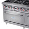 60 in. 6 Burner Commercial Natural Gas Range with 24 in. Griddle in Stainless-Steel