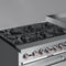 60 in. 6 Burner Commercial Natural Gas Range with 24 in. Griddle in Stainless-Steel