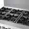 60 in. Commercial LP Range with 24 in. Griddle and Broiler in Stainless-Steel