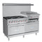 60 in. 6 Burner Commercial Natural Gas Range with 24 in. Griddle and Broiler