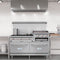 60 in. 6 Burner Commercial Natural Gas Range with 24 in. Griddle and Broiler