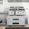 12 in. Two-Burner Commercial Step Up Range, 52000 BTU in Stainless-Steel