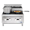 24 in. Commercial Four-Burner Step Up Range, 104000 BTU in Stainless-Steel