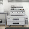 36 in. Commercial Six-Burner Step Up Gas Range, 156000 BTU in Stainless-Steel