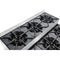 36 in. Commercial Six-Burner Step Up Gas Range, 156000 BTU in Stainless-Steel