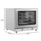 23 in. Countertop Convection Oven for Half-Size Pans with 4 Racks and 2800W of Power in Stainless-Steel - 208/240V, 2.3 cu. ft