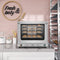 23 in. Countertop Convection Oven for Half-Size Pans with 4 Racks 2800W of Power and Steam Injection, 240V in Stainless-Steel