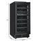 Reserve 15 in. Under-Counter Panel Ready Dual Zone Built-in Wine Cooler with Black Shelves and 23 Bottle Capacity in Black