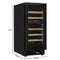 Reserve 15 in. Under-Counter Panel Ready Dual Zone Built-in Wine Cooler with 23 Bottle Capacity and Wooden Shelves in Black