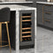 Reserve 15 in. Under-Counter Panel Ready Dual Zone Built-in Wine Cooler with 23 Bottle Capacity and Wooden Shelves in Black