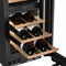 Reserve 15 in. Under-Counter Panel Ready Dual Zone Built-in Wine Cooler with 23 Bottle Capacity and Wooden Shelves in Black