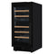 Reserve 15 in. Under-Counter Panel Ready Dual Zone Built-in Wine Cooler with 23 Bottle Capacity and Wooden Shelves in Black